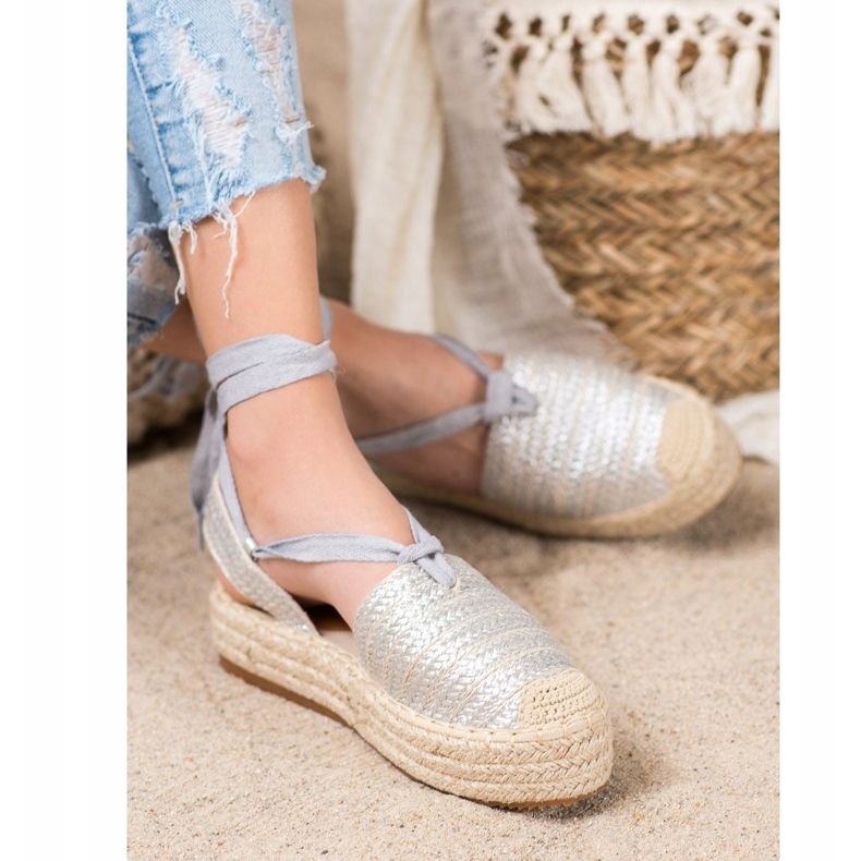Seastar Sandales espadrilles nouées gris 2