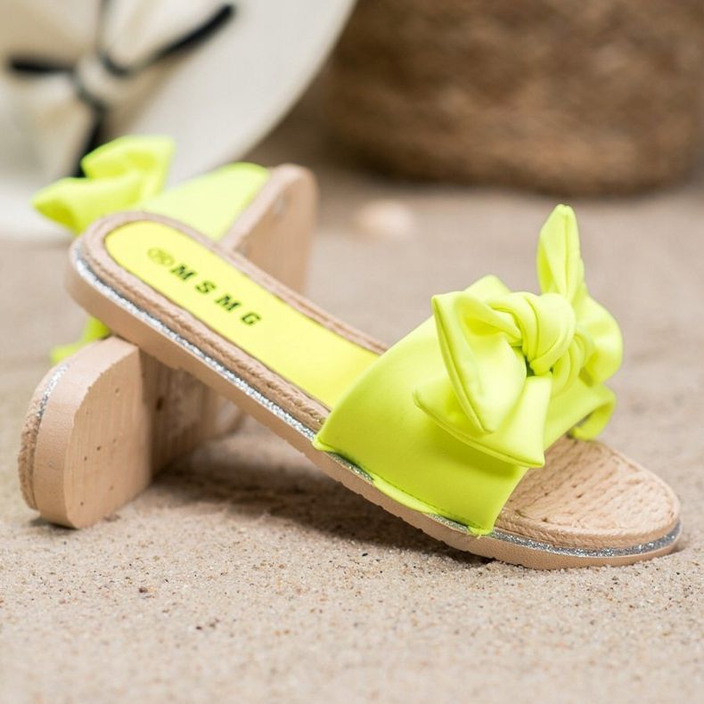 SHELOVET Pantoufles Jaunes Élégantes 1