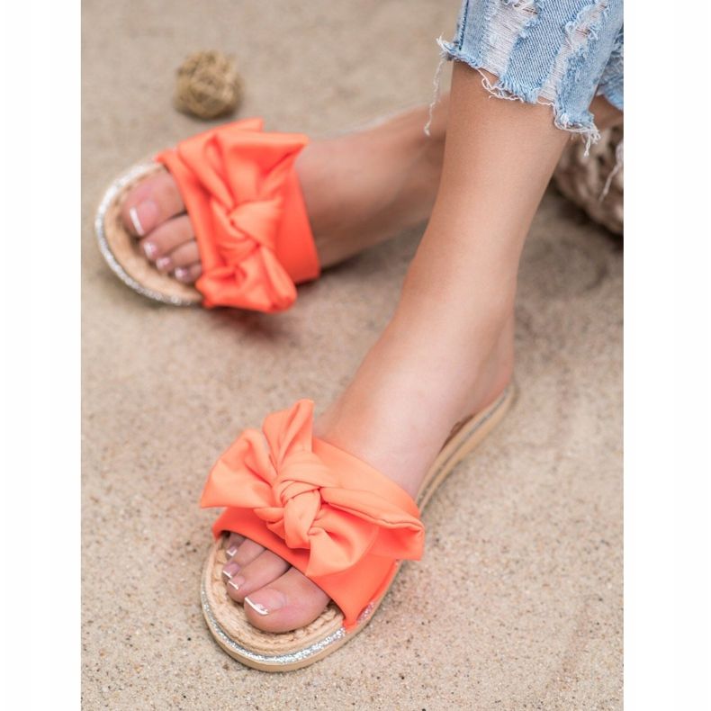 SHELOVET Pantoufles Orange Élégantes 1