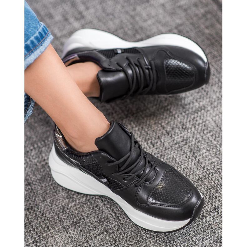 Weide Baskets noires claires le noir 1