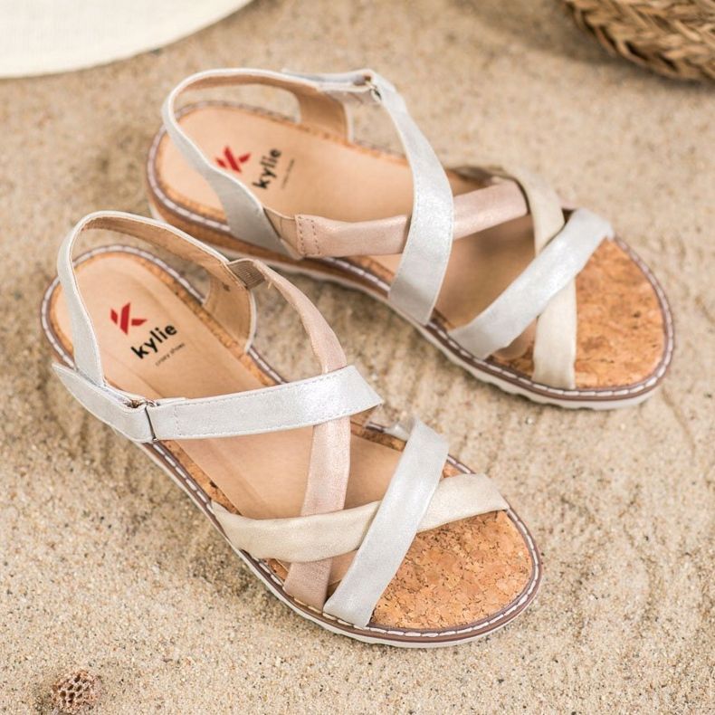 Kylie Sandales Avec Velcro multicolore 1