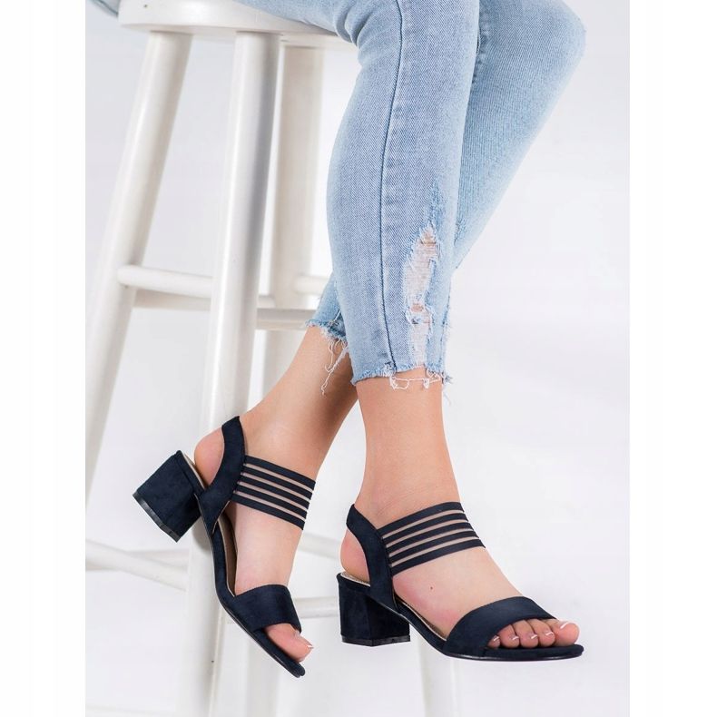 Filippo Sandales à enfiler sur un poteau bleu 1