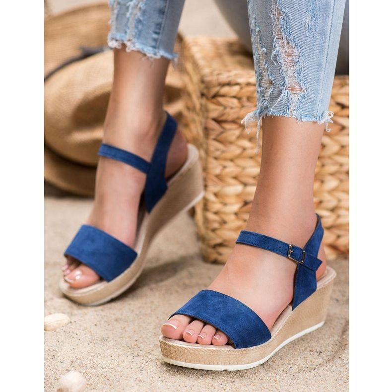 Filippo Sandales décontractées en cuir bleu 2