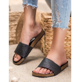 Filippo Chaussons Noirs À Paillettes le noir 2