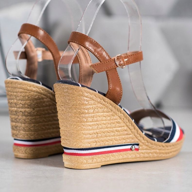 Yes Mile Sandales à rayures colorées multicolore 1