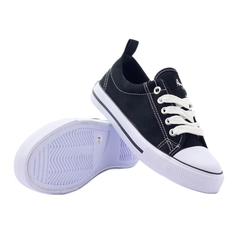 American Club Baskets noires American LH20 noires blanc 6