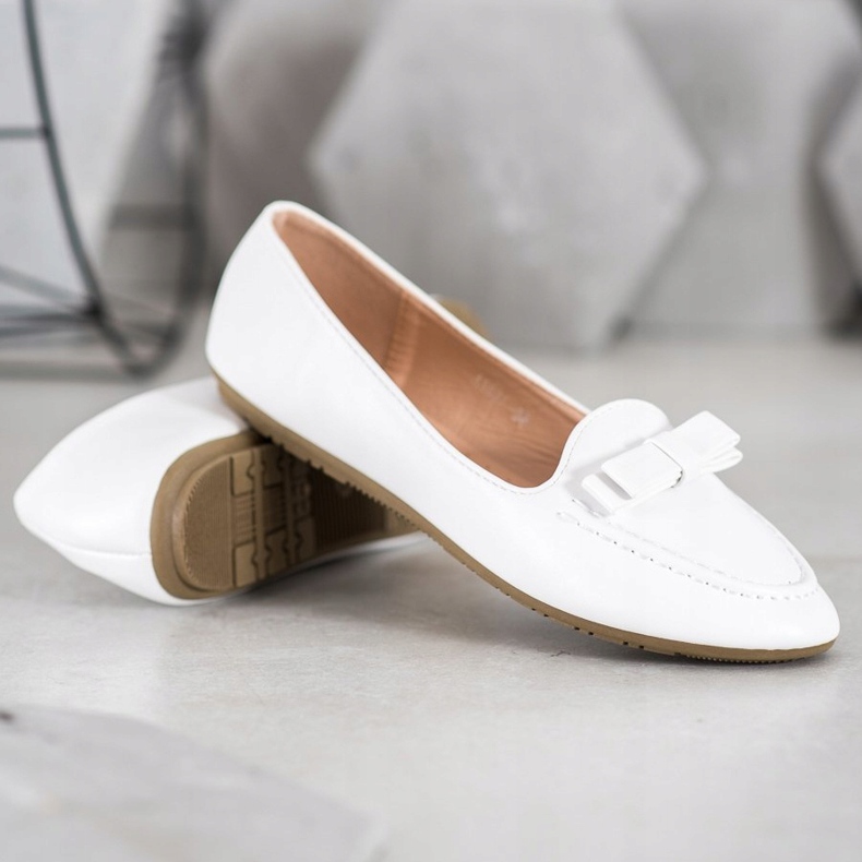 SHELOVET Seigneurs blancs avec cuir écologique blanche 2