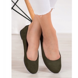 Best Shoes Ballerines en daim vert 3