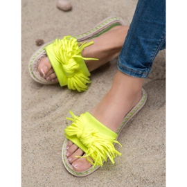 Seastar Pantoufles Confortables Avec Franges jaune 1 Seastar Pantoufles Confortables Avec Franges jaune 1