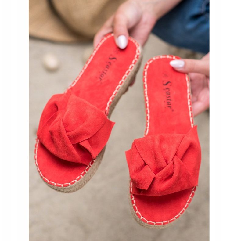 Seastar Espadrilles en daim rouge 1