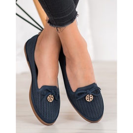 Ballerines élégantes VINCEZA bleu marine 2