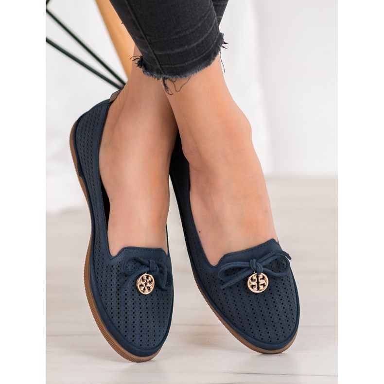 Ballerines élégantes VINCEZA bleu marin 2