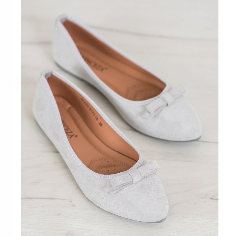 Ballerines en daim VINCEZA gris 1