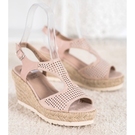 Aclys Espadrilles En Daim Sur Le Compensé beige 4