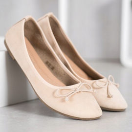 Diamantique Ballerines décontractées en daim brun 2