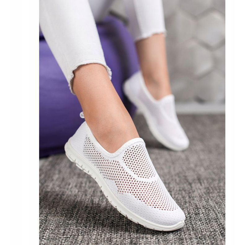 Bona Slipons Ajourés blanc 1
