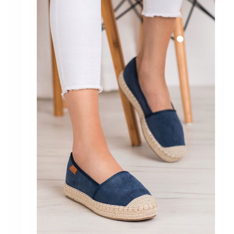 Goodin Espadrilles ajourées bleu marine 2