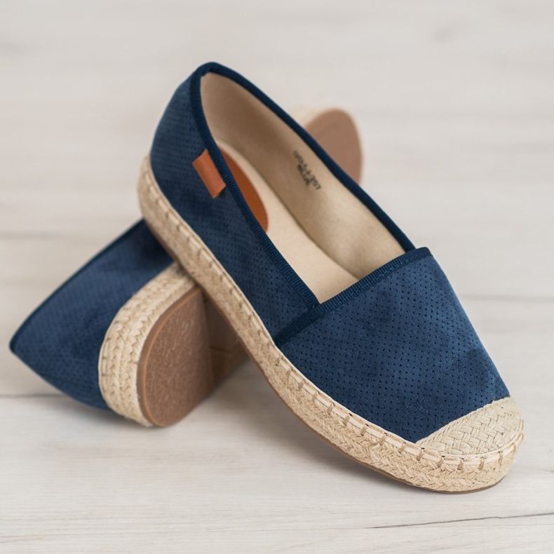 Goodin Espadrilles ajourées bleu marine 1