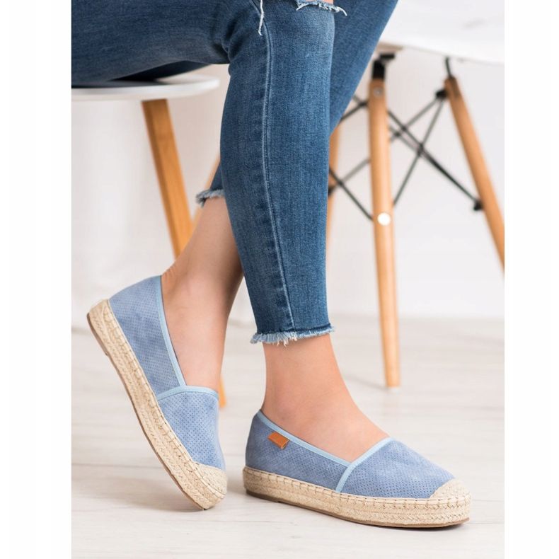 Goodin Espadrilles ajourées bleu 1