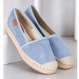 Goodin Espadrilles ajourées bleu 3