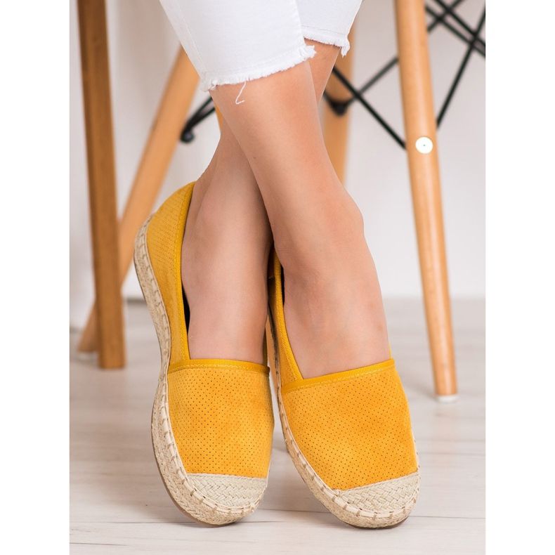 Goodin Espadrilles ajourées jaune 1