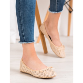 Small Swan Ballerines tressées brun 1