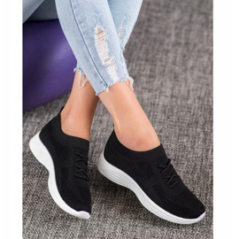 SHELOVET Chaussures noires ajourées 2