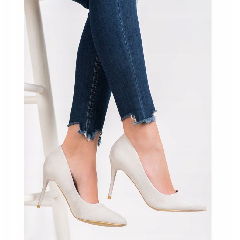 SHELOVET Talons hauts gris sexy 1