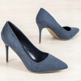 SHELOVET Escarpins sexy bleu marine 2