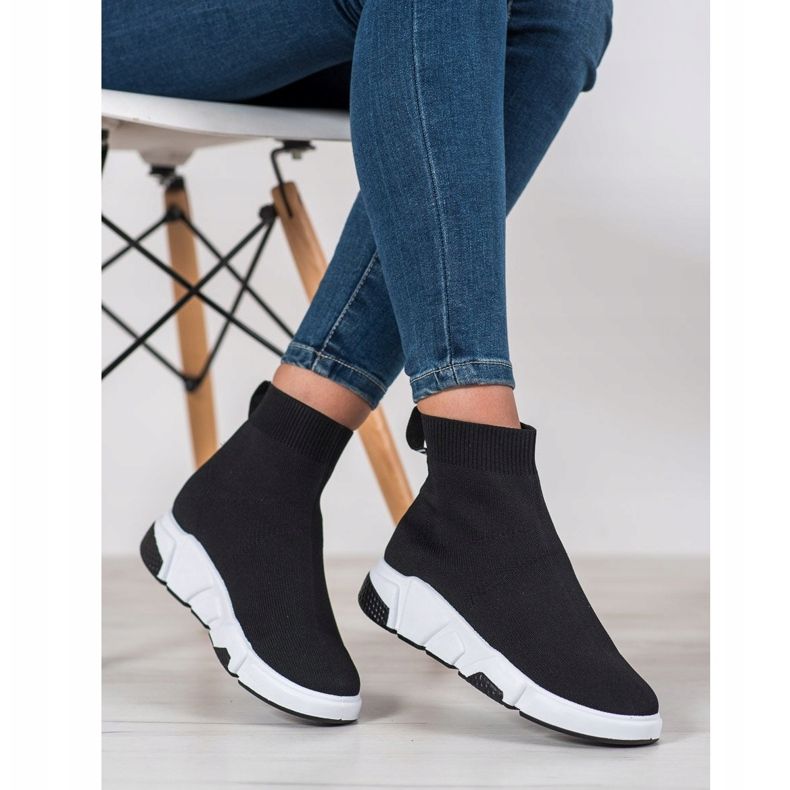 SHELOVET Chaussures de sport sur la cheville noir 1