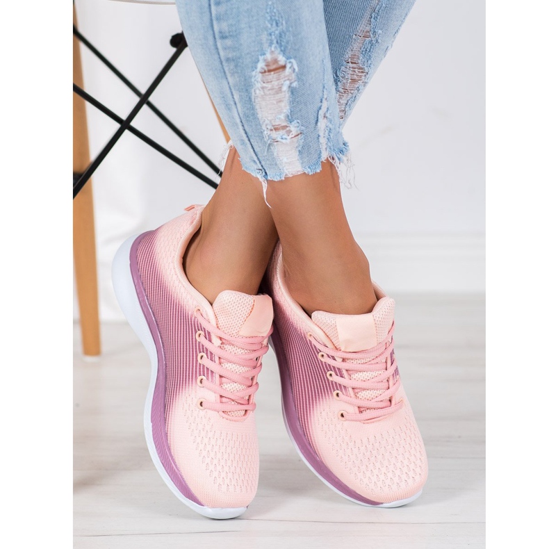 Bona Baskets de sport légères violet orange 1 Bona Baskets de sport légères violet orange 1