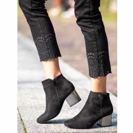 Goodin Bottines en daim noires le noir 5