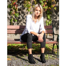 Goodin Bottines en daim noires le noir 6