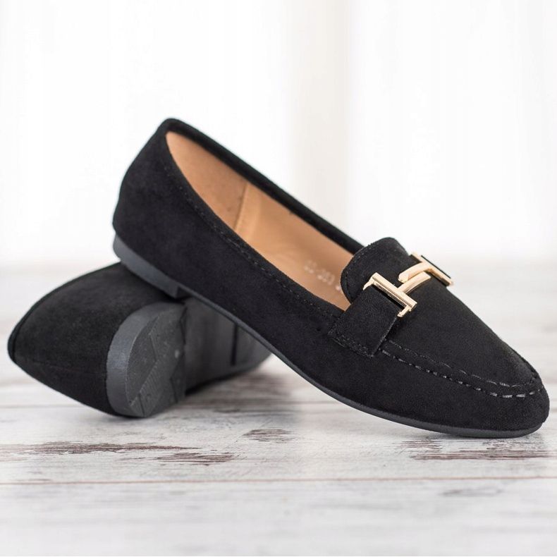 Anesia Paris Mocassins élégants noir 1