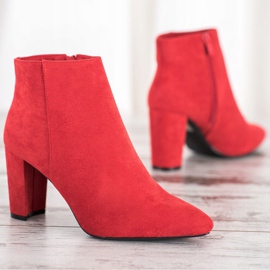 Sergio Leone Bottines en daim rouge 3