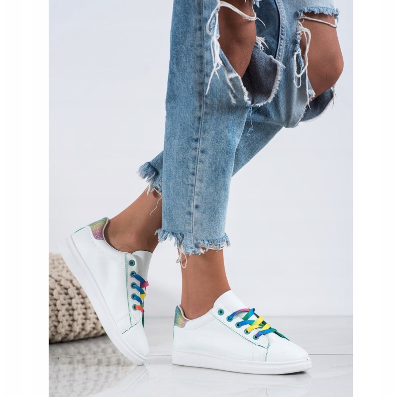 SHELOVET Chaussures de sport à la mode blanc multicolore 2