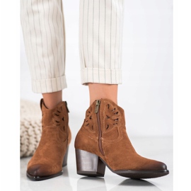 Santiags ajourés VINCEZA brun 2