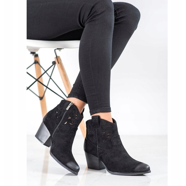 Santiags ajourés VINCEZA noir 1