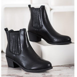 Ideal Shoes Bottes à enfiler classiques le noir 3