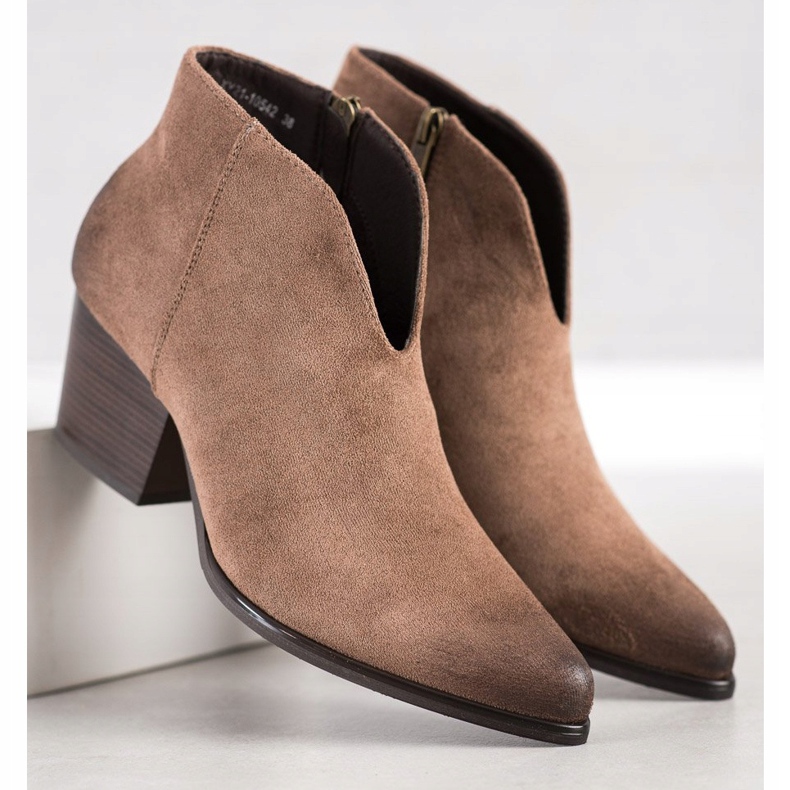 Bottines courtes VINCEZA beige 2