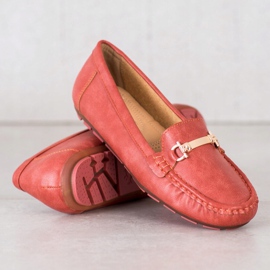 Clowse Mocassins Rouges Avec Ornement 2