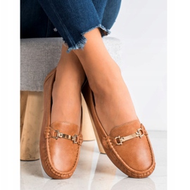 Clowse Mocassins camel avec ornement brun 1