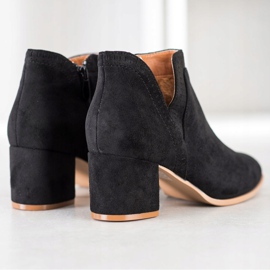 Bella Paris Bottines Courtes En Daim noir 1