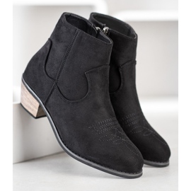 Best Shoes Bottes sur un poste bas le noir 1