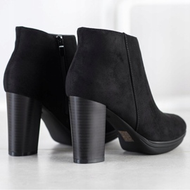 Lovery Bottes courtes à talons hauts le noir 1