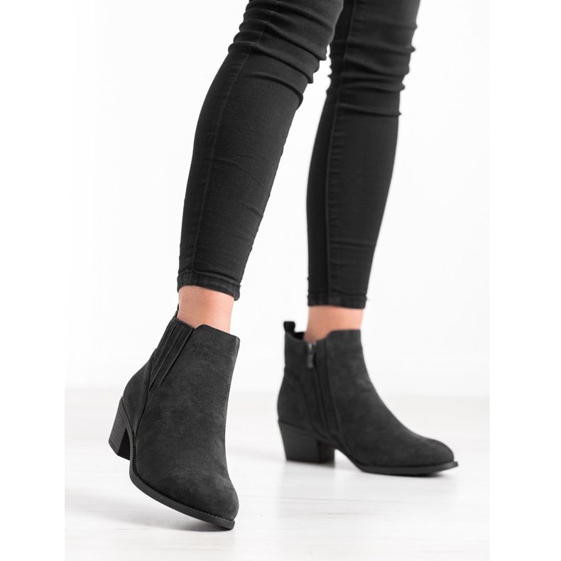 Camo Bottines en daim chaudes le noir 2