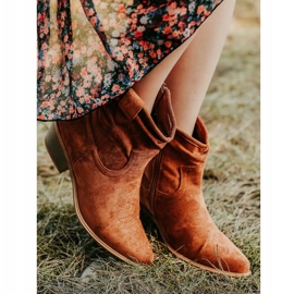 Cm Paris Bottes de cowboy en daim brun 1