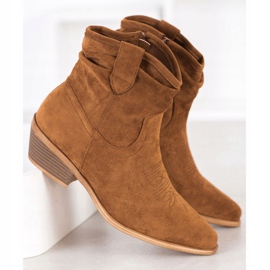 Cm Paris Bottes de cowboy en daim brun 4