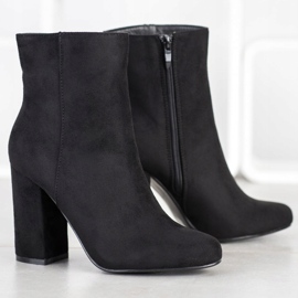 SHELOVET Bottes hautes en daim le noir 2