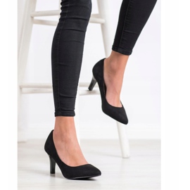 Goodin Escarpins en daim le noir 4